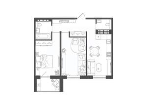 2-к квартира, строящийся дом, 56м2, 9/10 этаж
