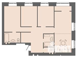 4-к квартира, строящийся дом, 92м2, 5/9 этаж