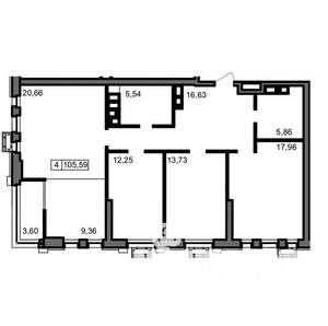 4-к квартира, вторичка, 106м2, 13/23 этаж