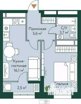 1-к квартира, вторичка, 41м2, 23/24 этаж