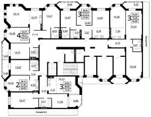 3-к квартира, вторичка, 82м2, 2/7 этаж