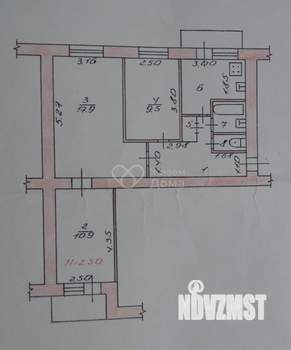 3-к квартира, вторичка, 56м2, 2/9 этаж