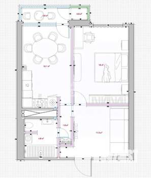 2-к квартира, вторичка, 50м2, 23/24 этаж