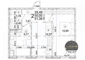 2-к квартира, вторичка, 50м2, 7/8 этаж