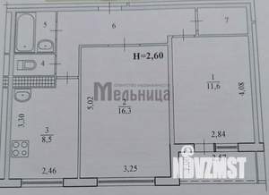 2-к квартира, вторичка, 51м2, 7/9 этаж
