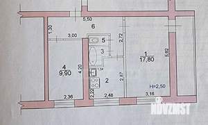 2-к квартира, вторичка, 45м2, 5/5 этаж