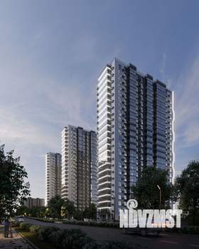 2-к квартира, строящийся дом, 55м2, 22/24 этаж