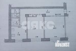 2-к квартира, вторичка, 61м2, 1/5 этаж