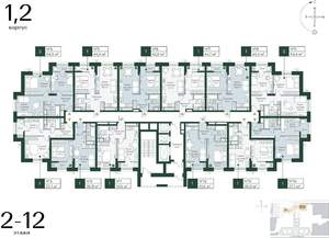 2-к квартира, вторичка, 55м2, 12/24 этаж