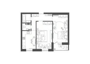 2-к квартира, строящийся дом, 58м2, 4/9 этаж