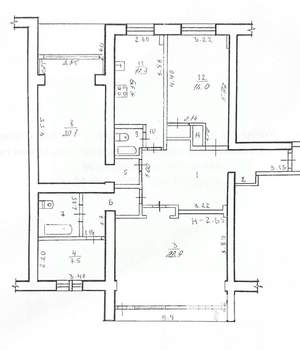 4-к квартира, вторичка, 121м2, 3/9 этаж