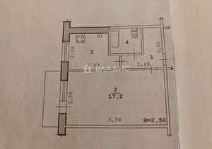 1-к квартира, вторичка, 30м2, 4/5 этаж