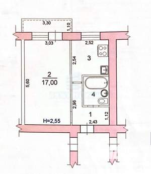 1-к квартира, вторичка, 31м2, 4/5 этаж
