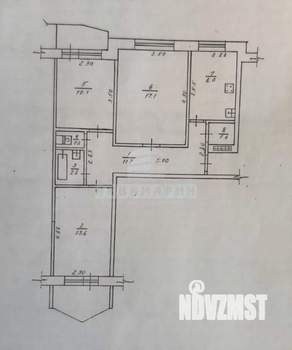 3-к квартира, вторичка, 66м2, 8/9 этаж