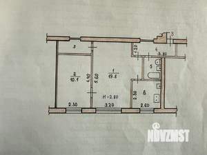 2-к квартира, вторичка, 46м2, 1/5 этаж
