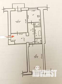 2-к квартира, вторичка, 58м2, 5/5 этаж