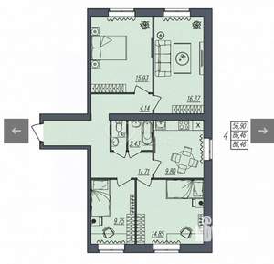 4-к квартира, вторичка, 87м2, 4/5 этаж