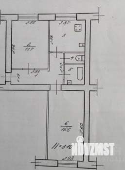 2-к квартира, вторичка, 49м2, 1/4 этаж