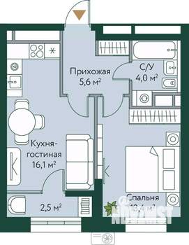 1-к квартира, вторичка, 42м2, 6/24 этаж