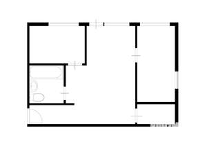 2-к квартира, вторичка, 42м2, 1/4 этаж