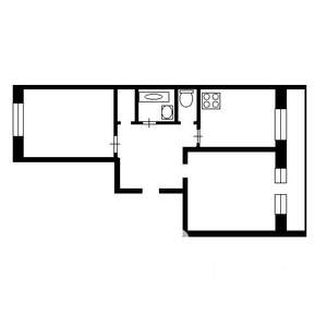 2-к квартира, вторичка, 53м2, 6/9 этаж