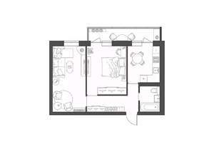 2-к квартира, строящийся дом, 52м2, 9/9 этаж