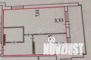 1-к квартира, вторичка, 39м2, 7/9 этаж