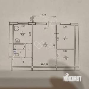 2-к квартира, вторичка, 45м2, 4/5 этаж