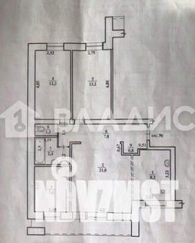 4-к квартира, вторичка, 75м2, 6/9 этаж
