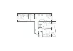 3-к квартира, строящийся дом, 73м2, 6/10 этаж