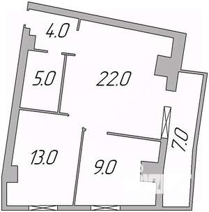 3-к квартира, вторичка, 55м2, 3/16 этаж