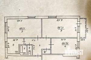 3-к квартира, вторичка, 61м2, 2/5 этаж