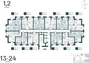 2-к квартира, вторичка, 54м2, 20/24 этаж