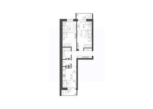 2-к квартира, строящийся дом, 61м2, 16/19 этаж