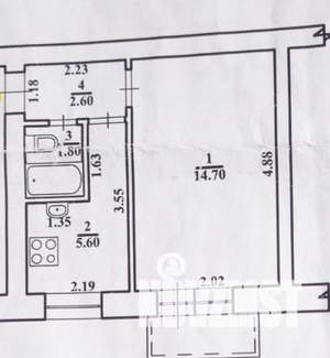 1-к квартира, вторичка, 29м2, 2/2 этаж