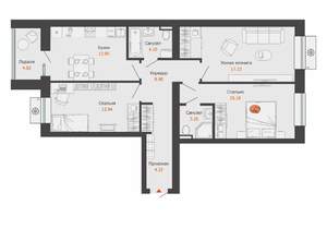 3-к квартира, вторичка, 80м2, 5/8 этаж