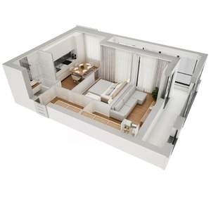 2-к квартира, вторичка, 55м2, 1/3 этаж