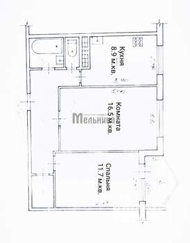 2-к квартира, вторичка, 52м2, 2/9 этаж