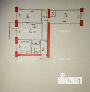 3-к квартира, вторичка, 59м2, 3/5 этаж