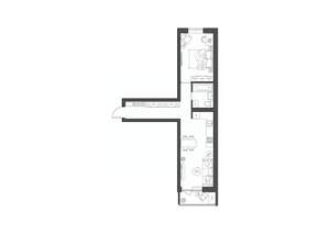 1-к квартира, строящийся дом, 46м2, 1/9 этаж