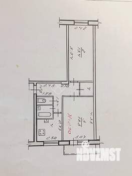 2-к квартира, вторичка, 44м2, 3/5 этаж
