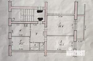 3-к квартира, вторичка, 59м2, 2/5 этаж