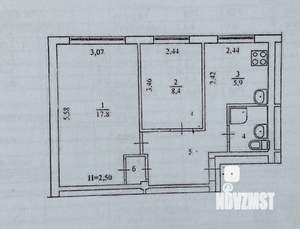2-к квартира, вторичка, 41м2, 1/5 этаж