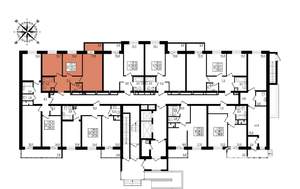 2-к квартира, вторичка, 56м2, 1/16 этаж