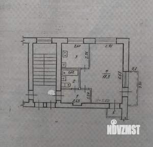 1-к квартира, вторичка, 32м2, 4/4 этаж
