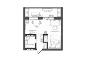 Студия квартира, строящийся дом, 31м2, 1/8 этаж