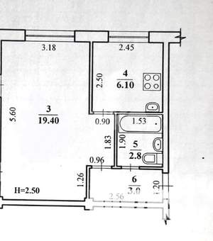 1-к квартира, вторичка, 31м2, 2/5 этаж