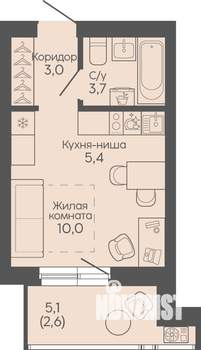 Студия квартира, вторичка, 25м2, 3/19 этаж