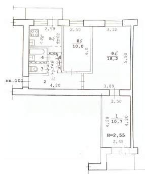 3-к квартира, вторичка, 58м2, 3/9 этаж