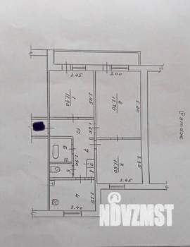 3-к квартира, вторичка, 63м2, 4/16 этаж